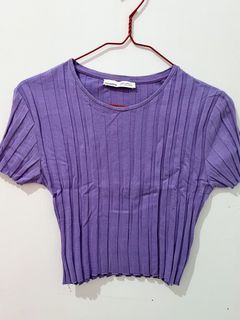 Lilac Knit Top Pull & Bear