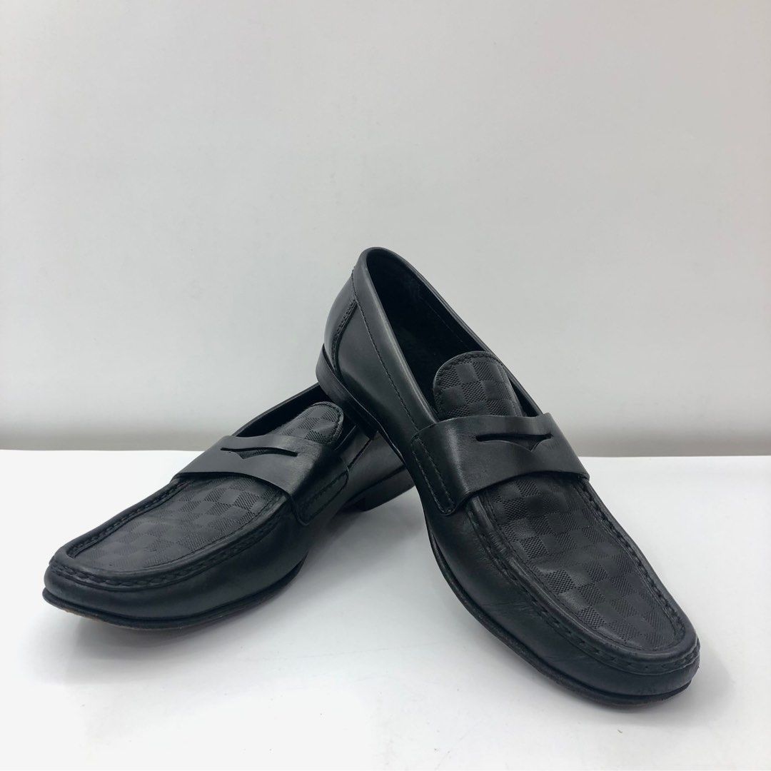 Louis Vuitton black damier men's loafers preorder, Men's Fashion, Footwear,  Dress Shoes on Carousell