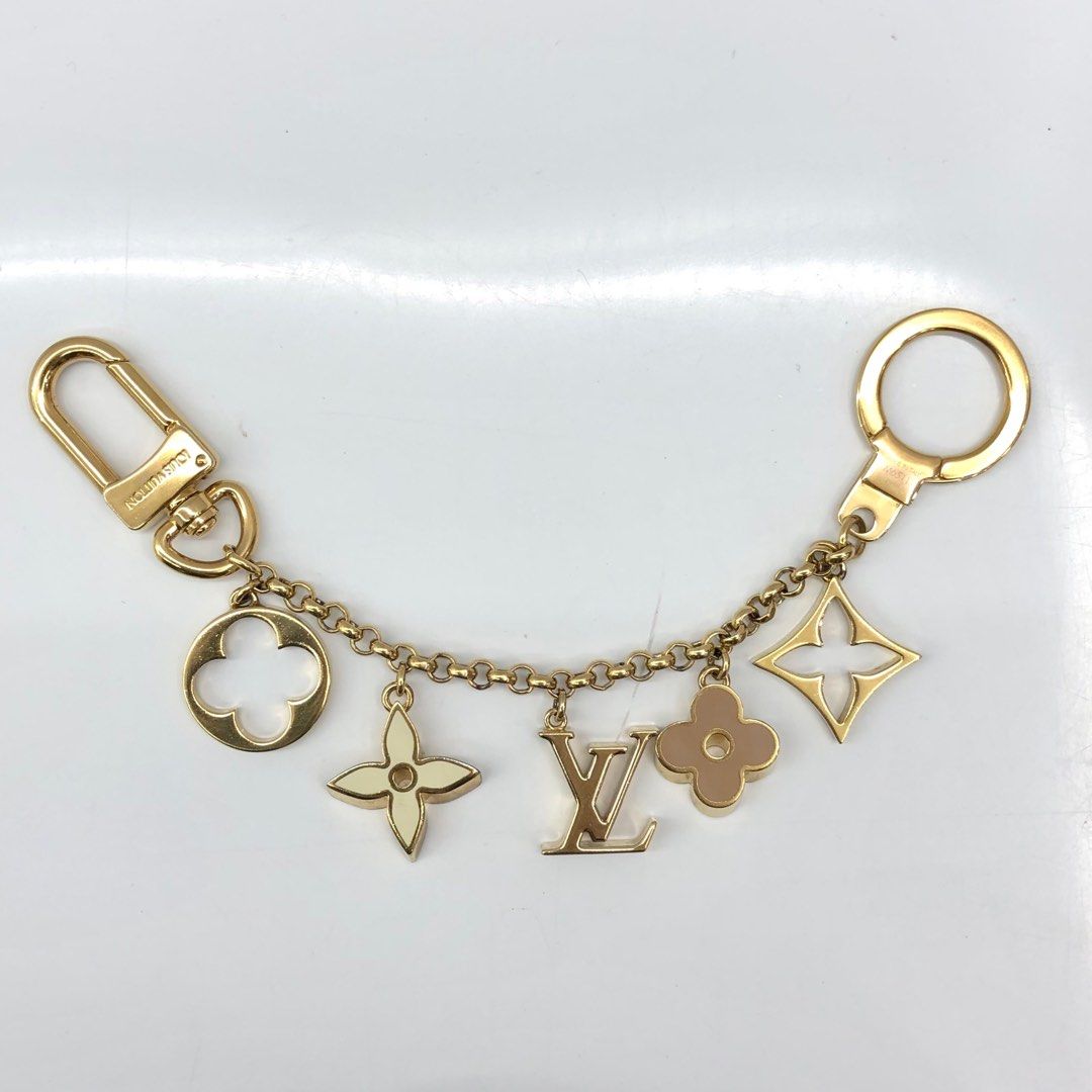 LOUIS VUITTON M65111 FLEUR DE MONOGRAM BAG CHARM CHAIN 237011374 :, Luxury,  Accessories on Carousell