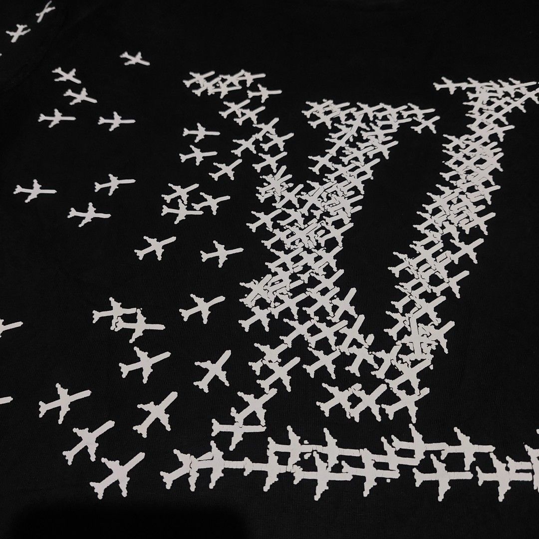 LV airplane logo tshirt, Men's Fashion, Tops & Sets, Tshirts