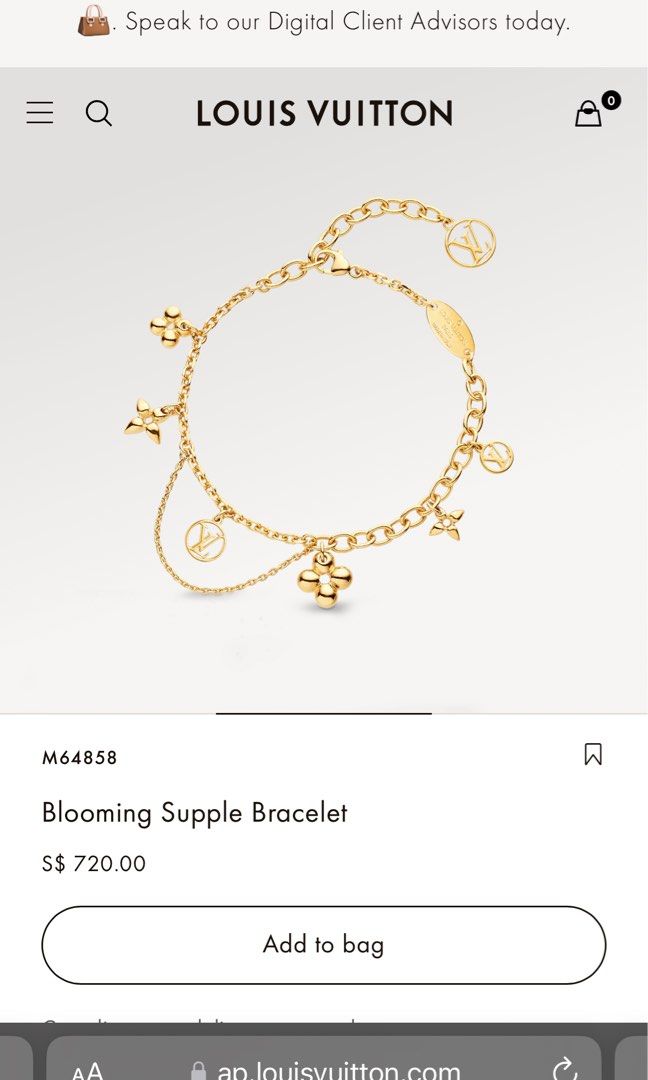 LOUIS VUITTON Monogram Blooming Supple Bracelet | FASHIONPHILE