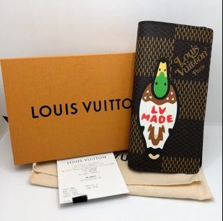 Louis Vuitton M62893 Monogram Ink Canvas Up-side-down Portefeuille Bi-fold  Brazza Wallet (CA1128)