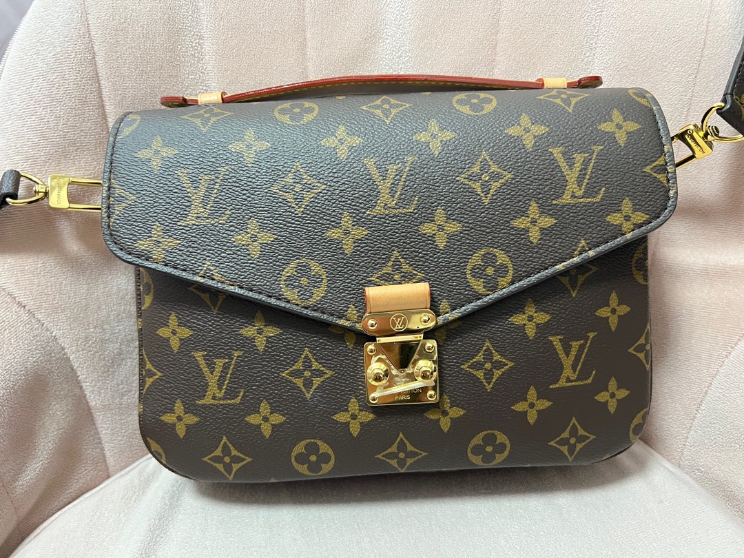 Louis Vuitton Pochette Metis MM Handbag with Gold Color Hardware