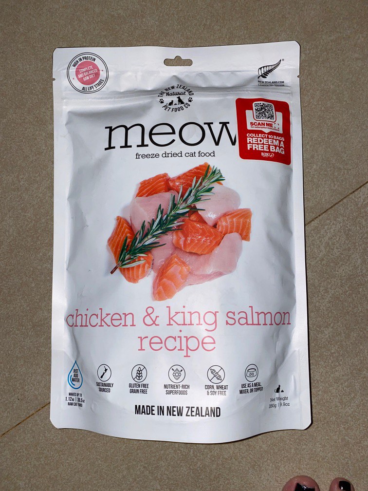 Meow freeze dry cat food, Pet Supplies, Pet Food on Carousell