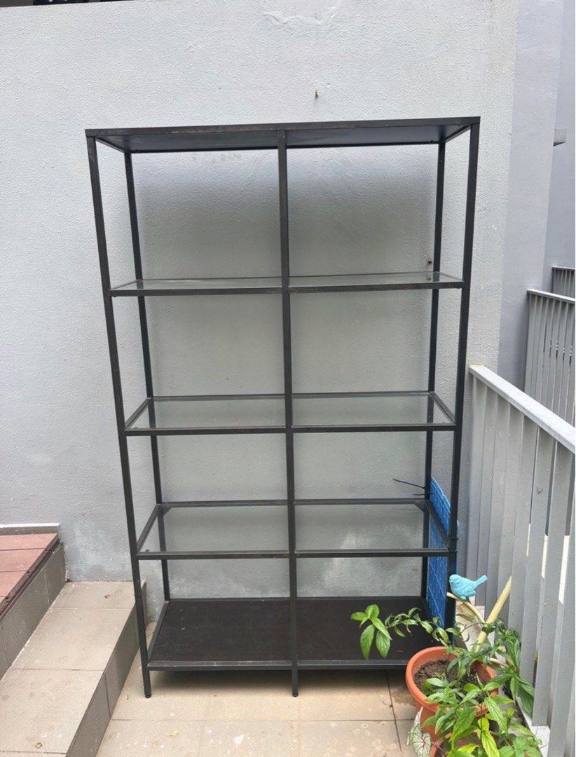 Metal & glass shelves, Furniture & Home Living, Furniture, Shelves