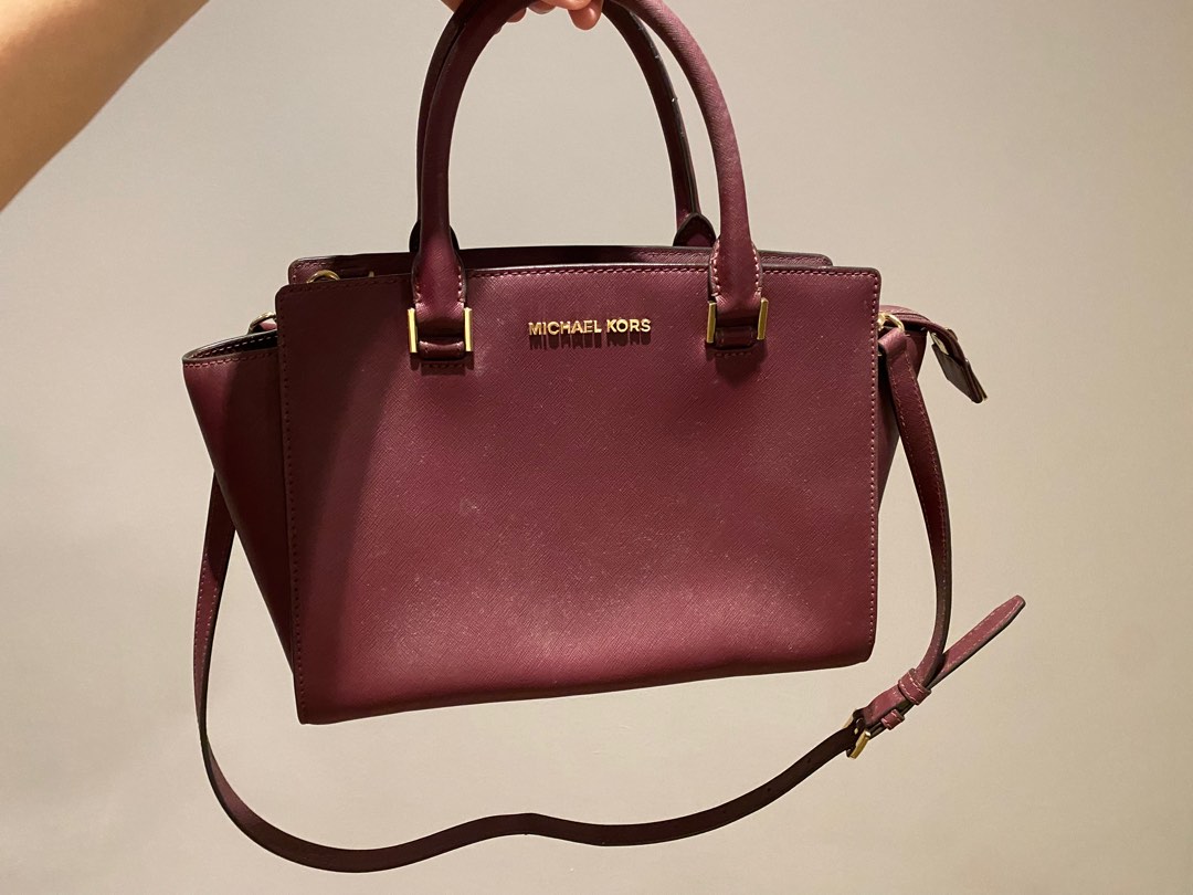 Michael Kors Burgundy Bag, Women's Fashion, Bags & Wallets, Cross-body Bags  on Carousell