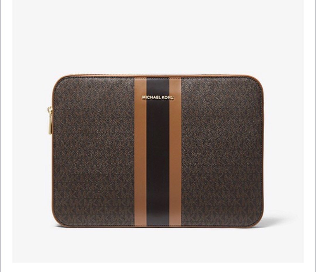 MICHAEL KORS JET SET LOGO STRIPE 13 INCH LAPTOP CASE, Luxury, Bags &  Wallets on Carousell