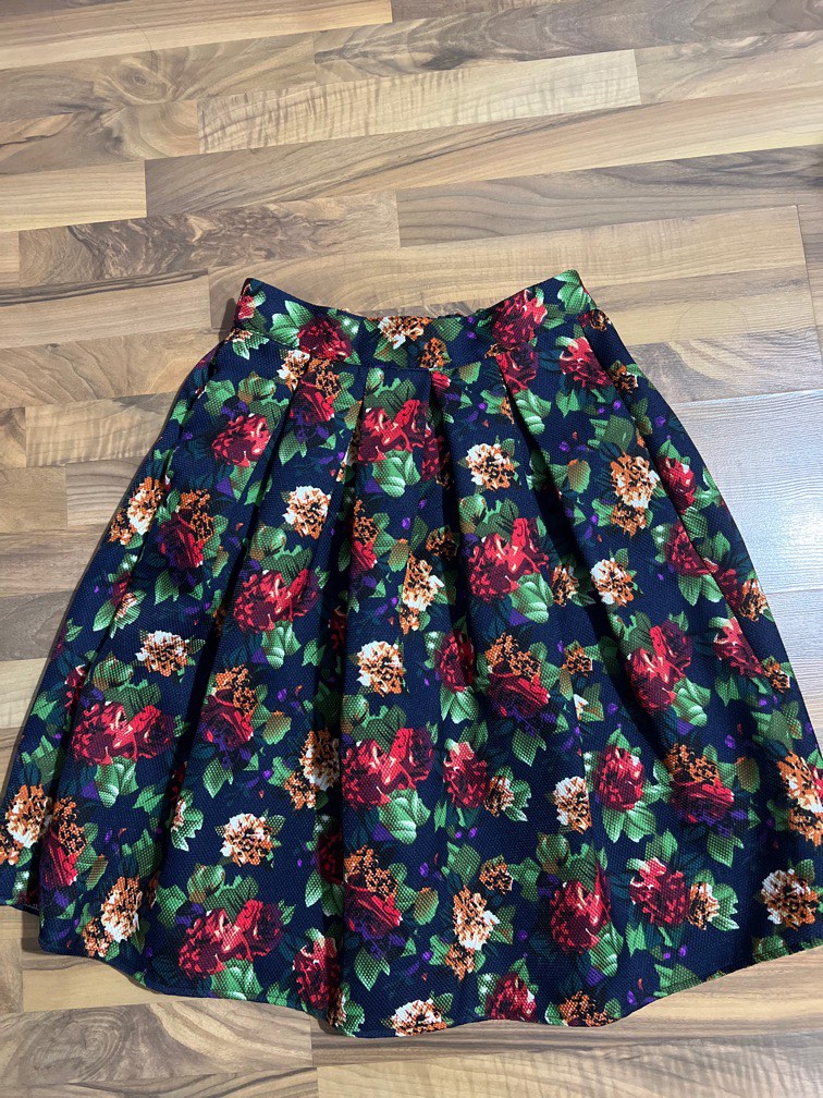 Iluia Woen's Floral Print Esh Axi Skirt Fishtail Bodycon High