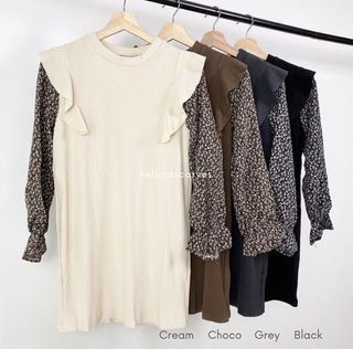 Mididress Adera knit Cream