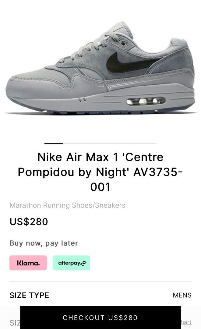 Nike Air Max 1 Pompidou Men s Fashion Footwear Sneakers on