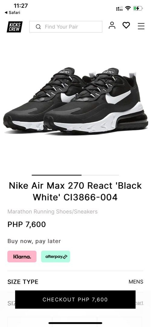 Nike air max 270 black afterpay online