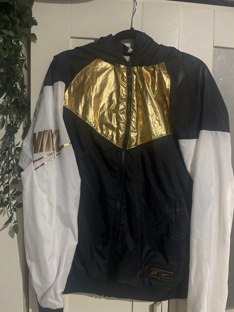 Nike Gold Black Windbreaker Jacket
