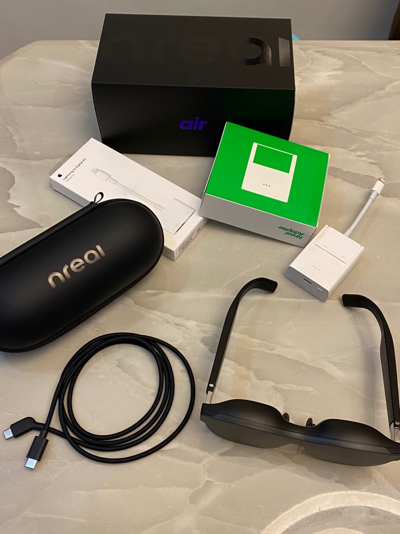 Nreal Air AR Glasses with Nreal Adapter and Apple Lightning