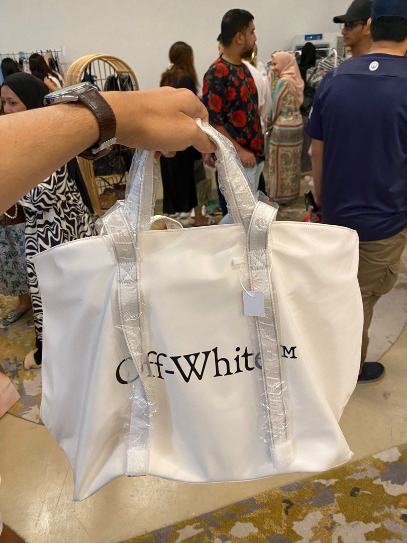 Off-White Tote Bags