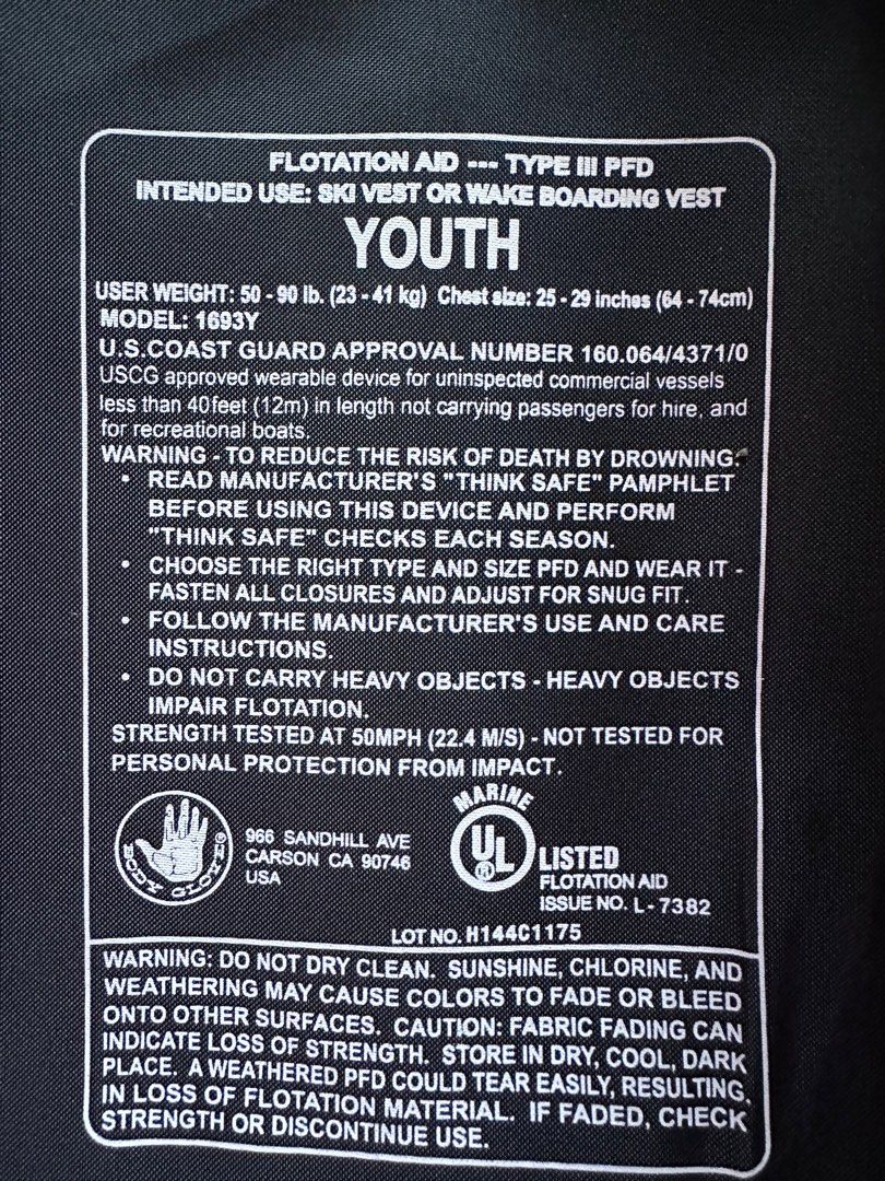 Original Body Glove Life Vest on Carousell