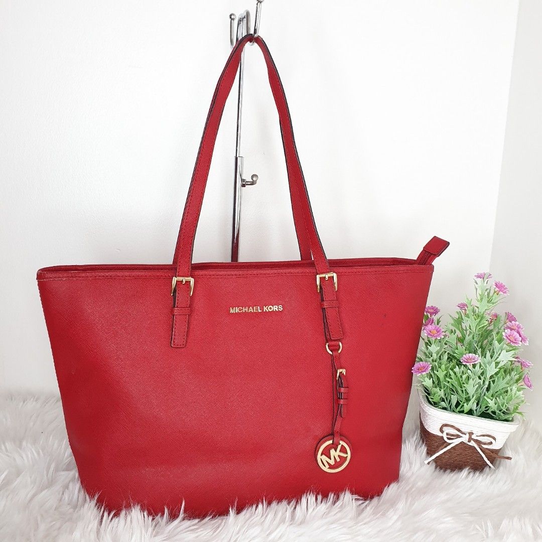 ORIGINAL MICHAEL KORS LARGE TOTE BAG RED BAG FOR WOMEN Women s