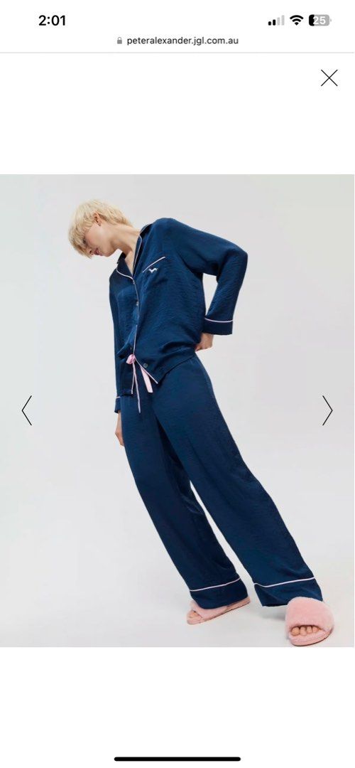 Navy chic satin on sale pj set
