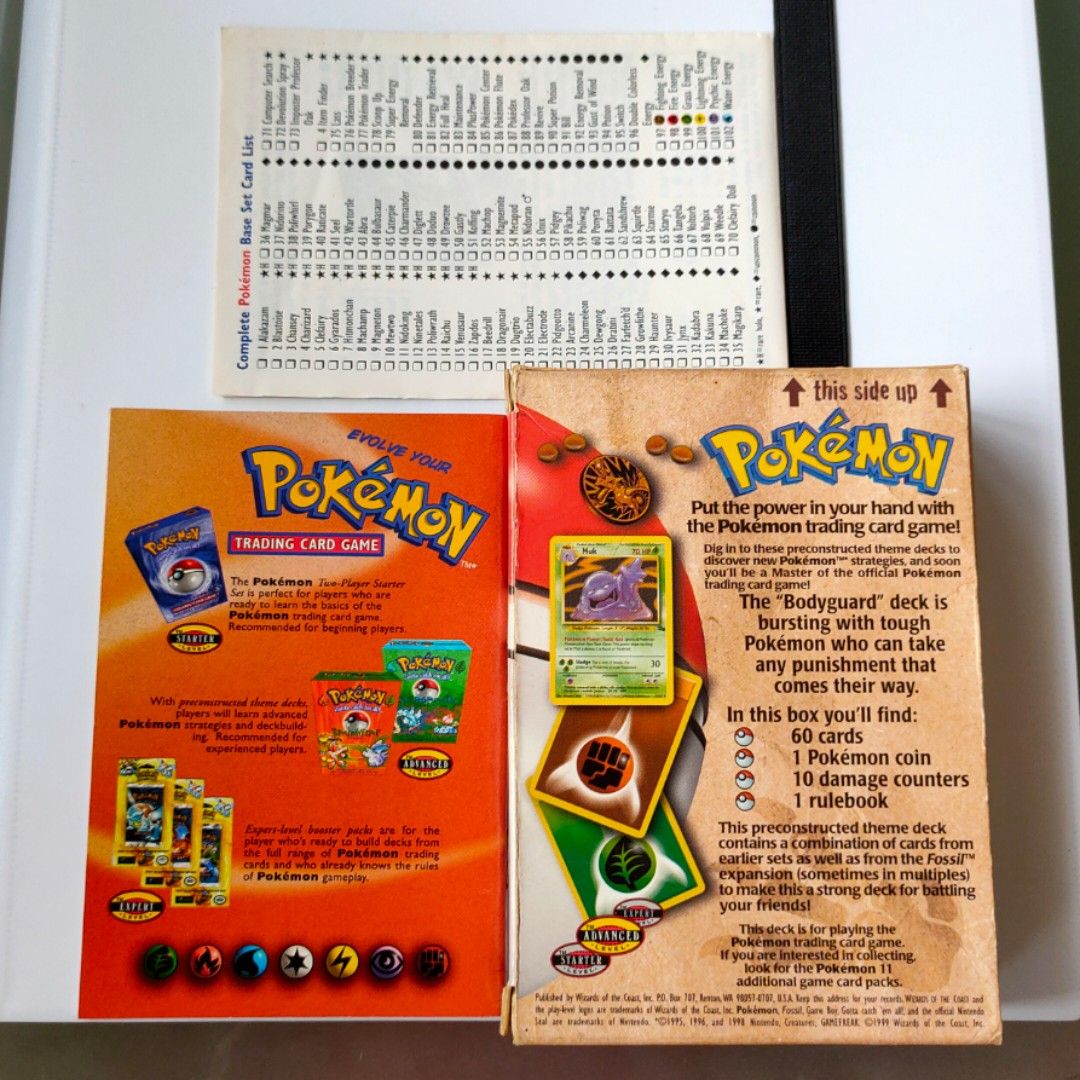 Pokemon TCG Bodyguard Theme Deck Fossil 1999 VINTAGE, Hobbies & Toys ...