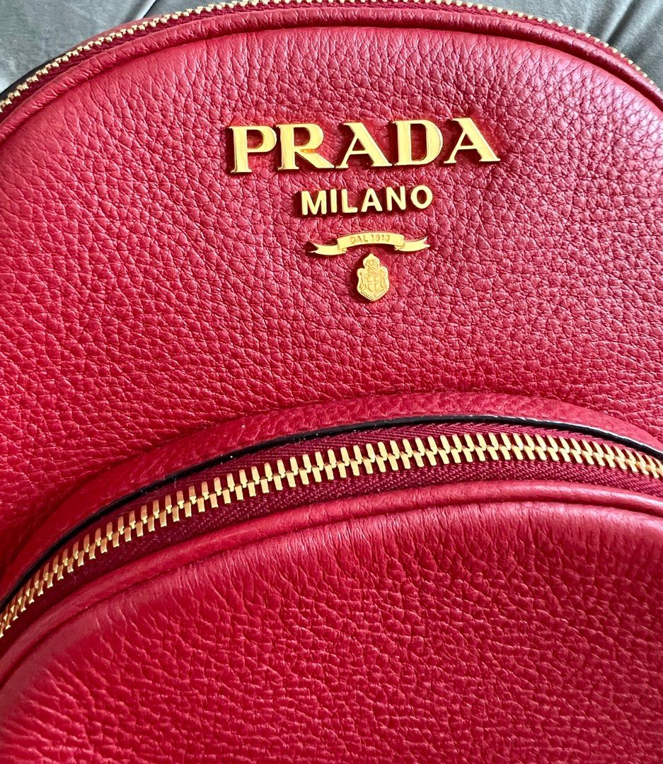 Prada Backpack Vitello Daino Small, Luxury, Bags & Wallets on Carousell