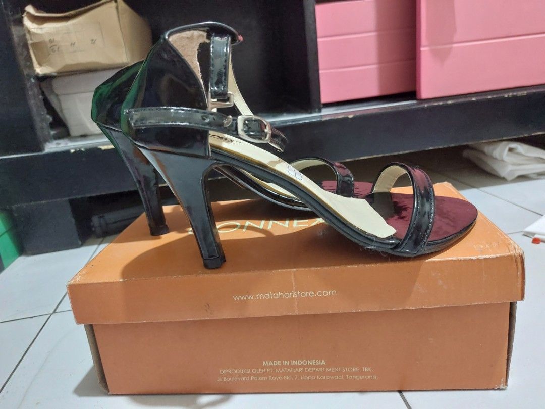 Sandal Heels 7cm Hitam