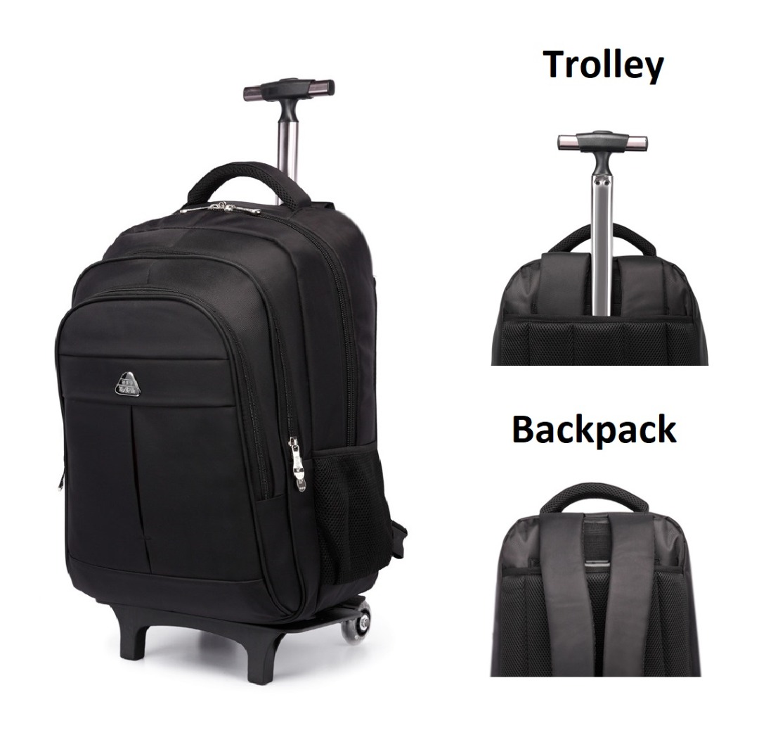 Premium Trolley Laptop Backpack Bag With Wheels Large Waterproof School