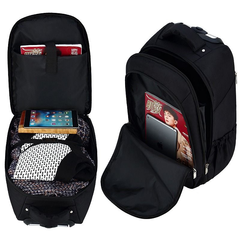 Premium Trolley Laptop Backpack Bag With Wheels Large Waterproof School Rucksack Travel Bags Cabin Size For Men Women (Category: Laptop Bags & Sleeves) located in Singapore. Submitted by multistreams (Listing ID 1225538634, Image 3). Description: Self Collection at Punggol Walk Delivery is by Qexpress or Ninja (We will choose the fastest option available at point of booking).
