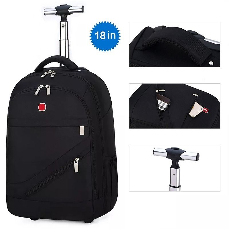 Premium Trolley Laptop Backpack Bag With Wheels Large Waterproof School Rucksack Travel Bags Cabin Size For Men Women (Category: Laptop Bags & Sleeves) located in Singapore. Submitted by multistreams (Listing ID 1225538634, Image 1). Description: Self Collection at Punggol Walk Delivery is by Qexpress or Ninja (We will choose the fastest option available at point of booking).