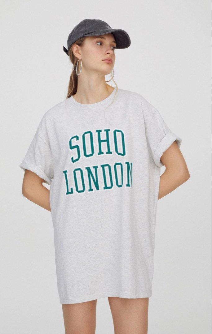 Pull and bear t shirt dress sales