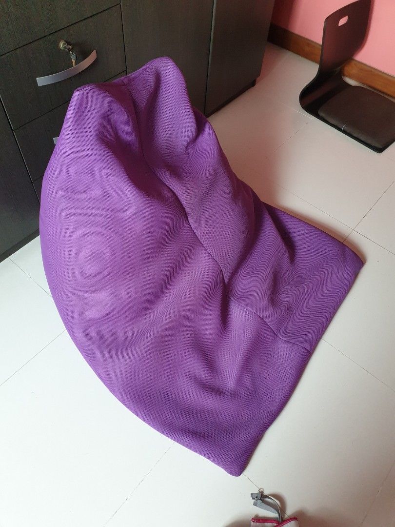 Purple Bean Bag Chair, Furniture & Home Living, Furniture, Chairs on ...