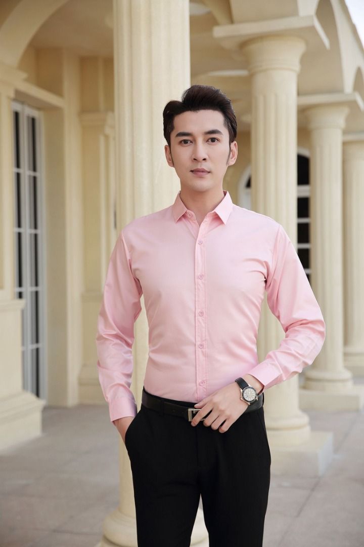 pink office shirt