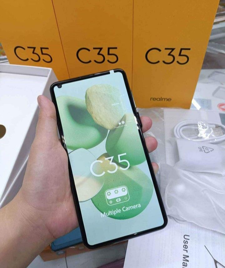 REALME C35 bnew sealed. Complete package. 8/128gb. (Category: Realme) located in Manila. Submitted by bautista666999 (Listing ID 1225637003, Image 3). Description: .