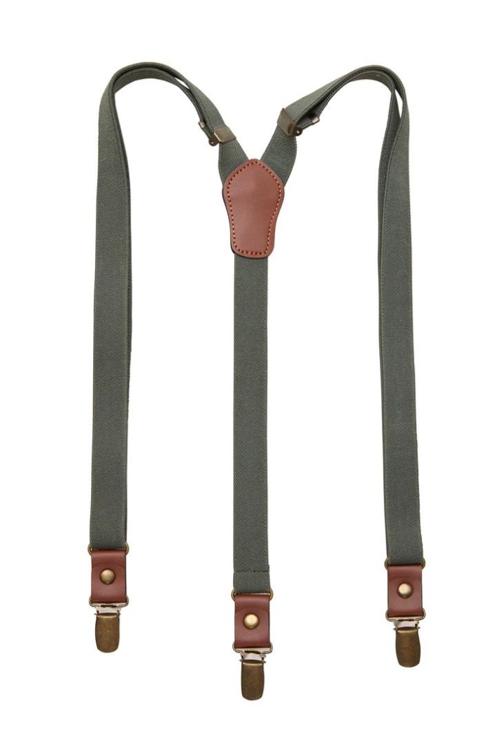 Recoil Olive Green Suspenders, Men's Fashion, Watches & Accessories