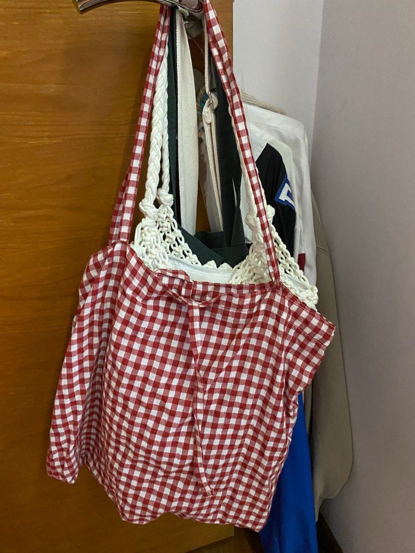 Gingham tote bag online
