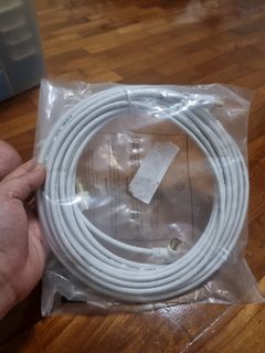 Right angled coaxial cable white 5m AV cable
