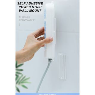 Self Adhesive Power Strip Wall Mount - Holder mount for Power Strip WiFi Router Remote Control