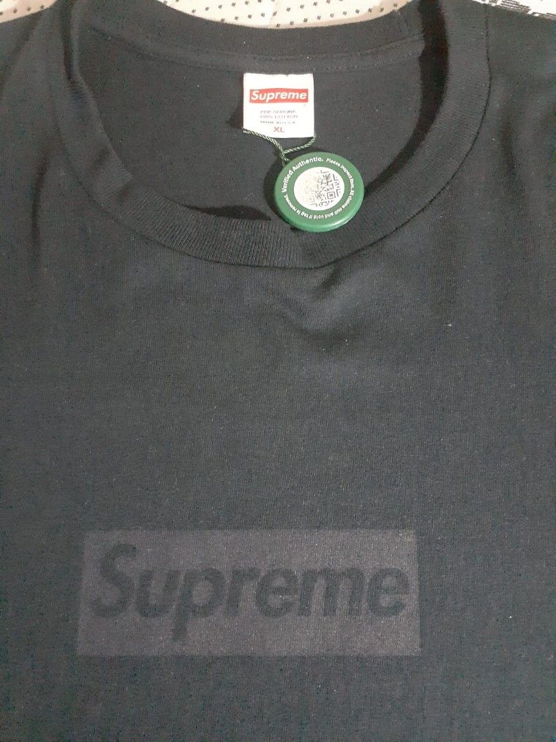 Selling 全新Supreme Tonal Box Logo Tee, Navy, XL, 名牌, 服裝