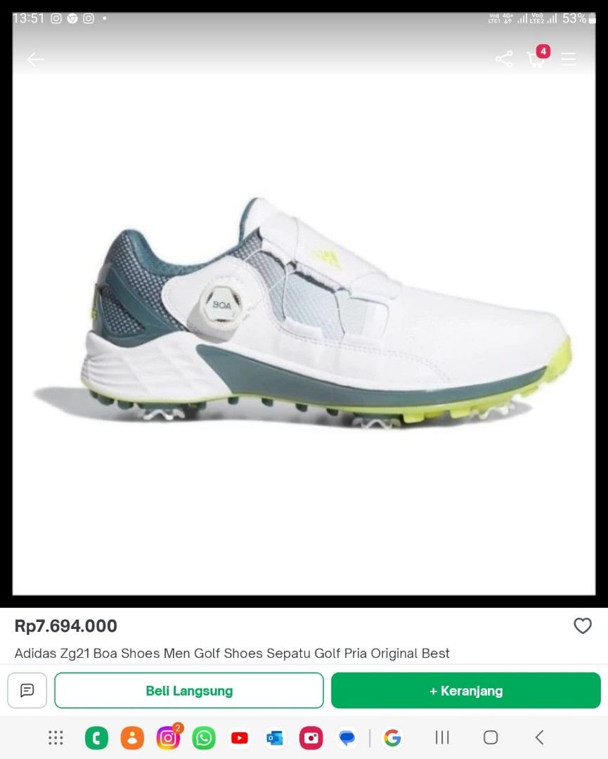 Sepatu Golf Adidas Boa On Carousell