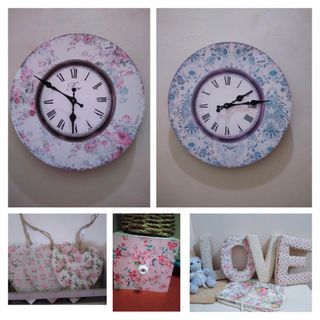 Set of Shabby Chic Floral Decors