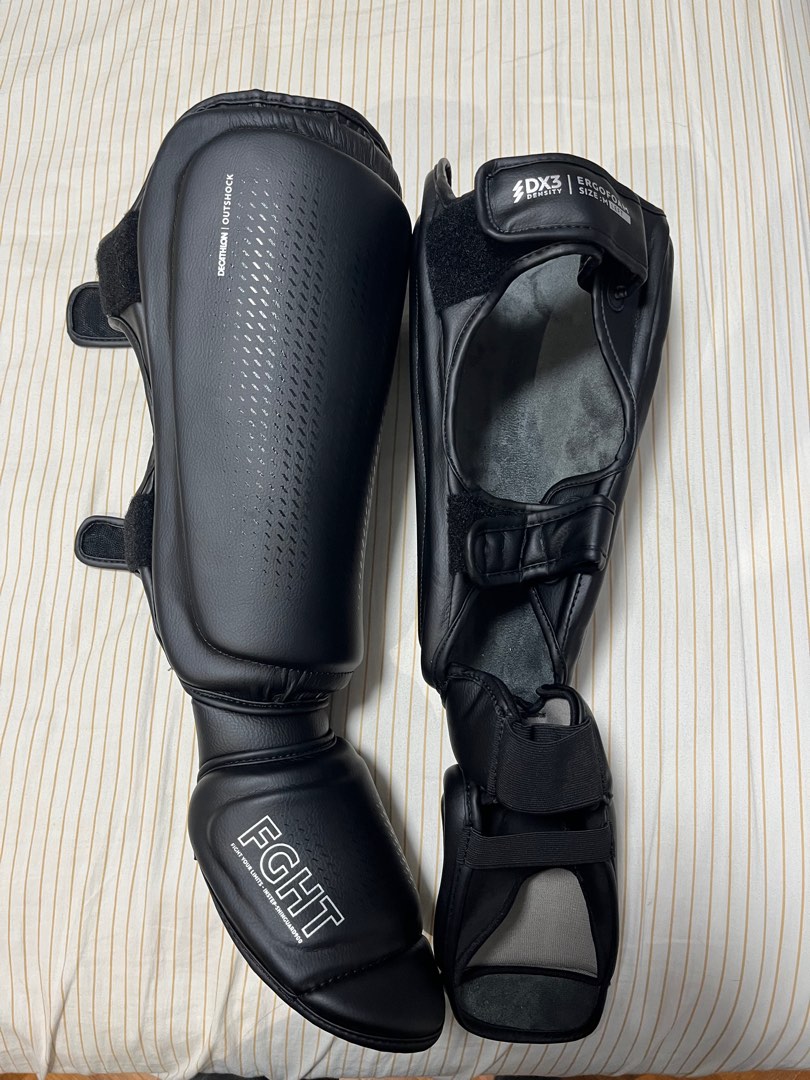 Shin Foot Guards for Muay Thai/Kick Boxing Size M Decathlon, Sports