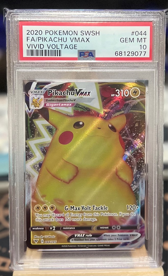 [SLAB] Pikachu VMax Vivid Voltage #44 PSA 10, Hobbies & Toys, Toys ...