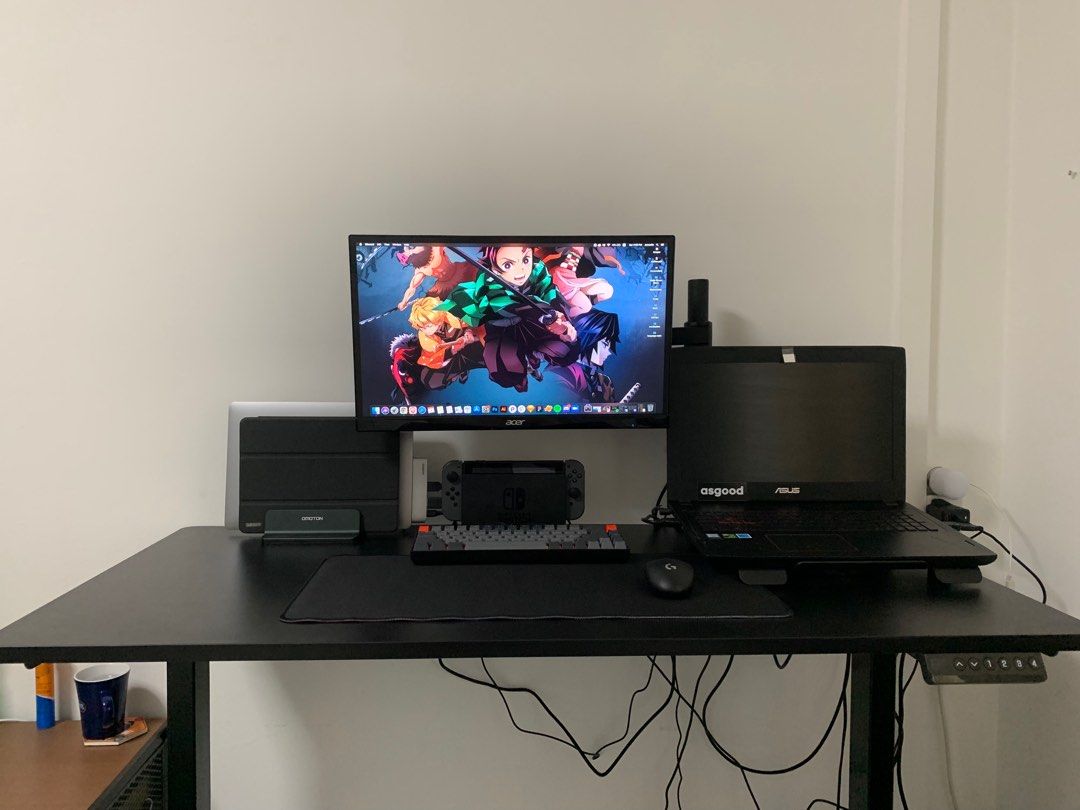 Squirrey Electric Height Adjustable Desk Smart, Furniture & Home Living