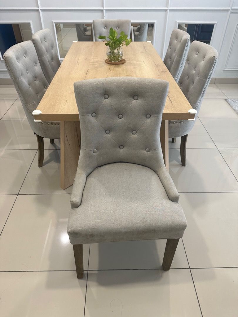 SSF Dining Table + 6 Seaters, Furniture & Home Living, Furniture ...