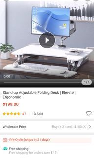 Stand-up Adjustable Folding Desk