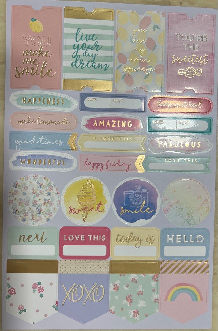 Sticker Pack (Motivational, Labels, Aesthetic, Encouraging Quotes