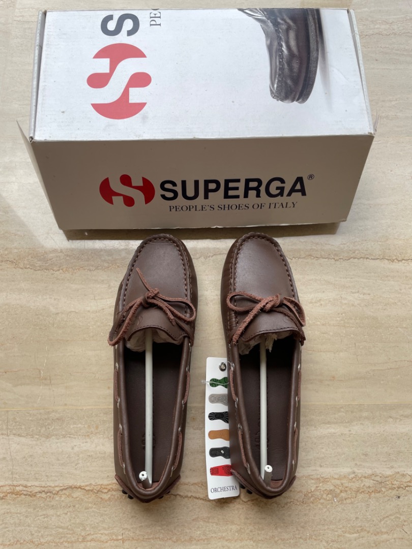 Superga Moccasin Full Grain Leather Women Coffee 35 Women s
