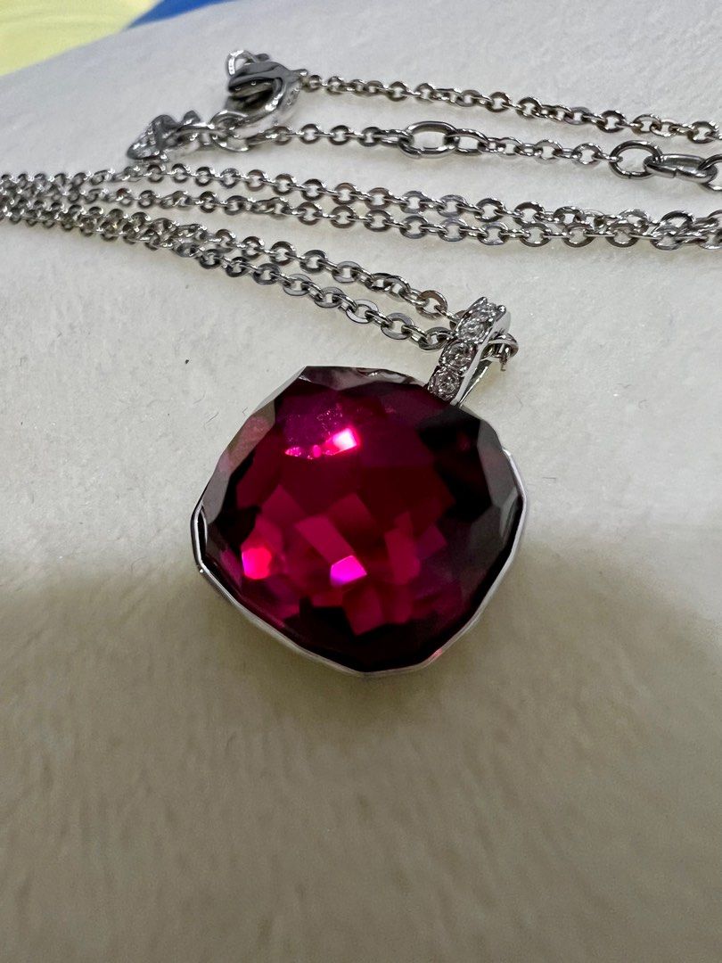 Red crystal clearance pendant necklace