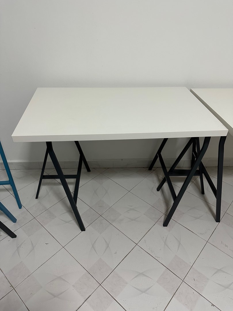 Table LINNMON 100 cm x 60cm with 2 set of legs, Furniture & Home Living