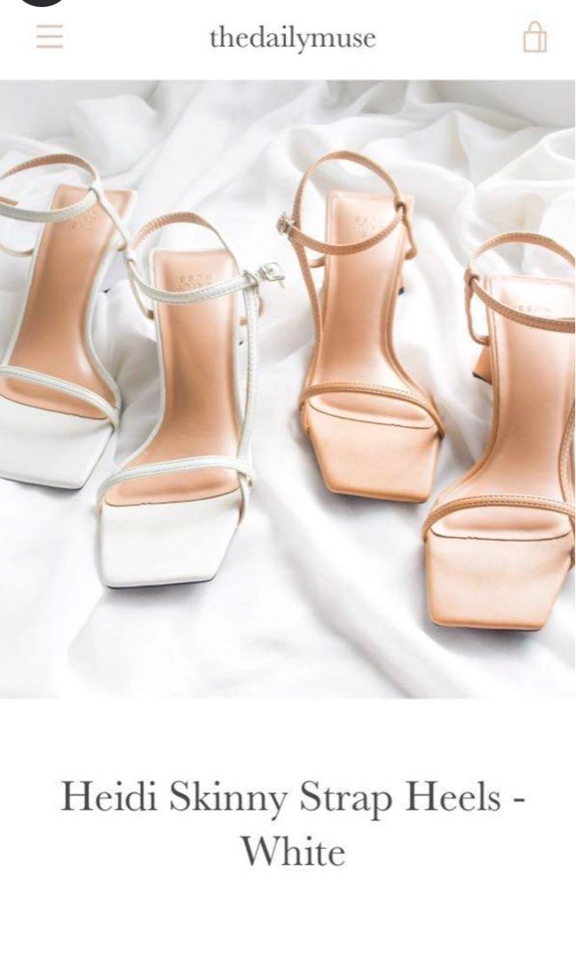 White best sale skinny heels