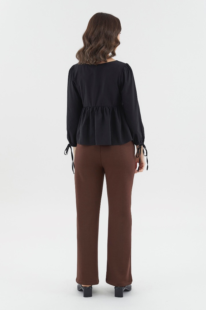 the editors market franie tie-strap blouse in black, Women's Fashion ...
