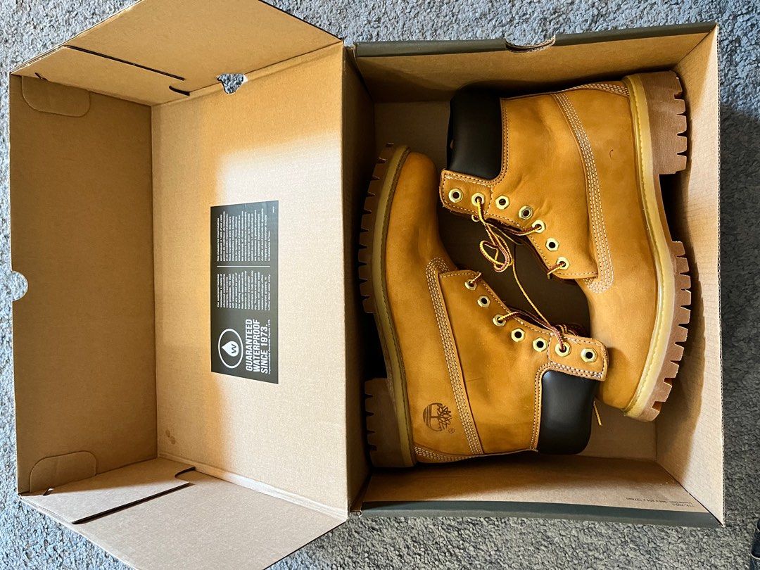 Timberland Premium 6 inch Waterproof Yellow Boot Wheat Nubuck